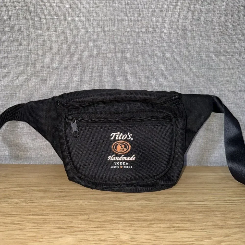 Tito's Handmade Vodka Black Fanny Pack Waist Bag Belt Pouch Promotional Merchand